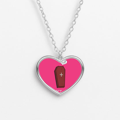Just A Spooky Girl Heart Necklace