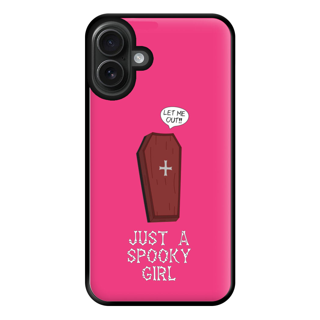 Just A Spooky Girl Phone Case for iPhone 16 Plus