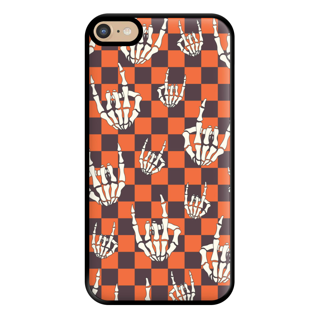 Rock On Skeleton Orange Phone Case for iPhone 6 Plus / 7 Plus / 8 Plus