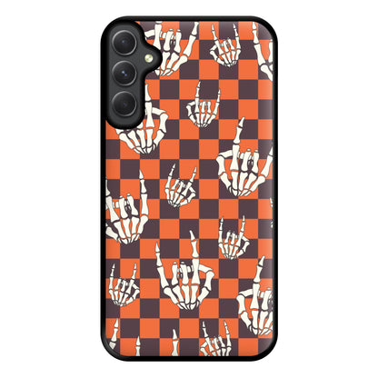 Rock On Skeleton Orange Phone Case for Galaxy A34