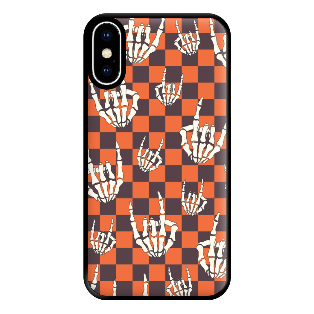 Rock On Skeleton Orange Phone Case for iPhone XS Max