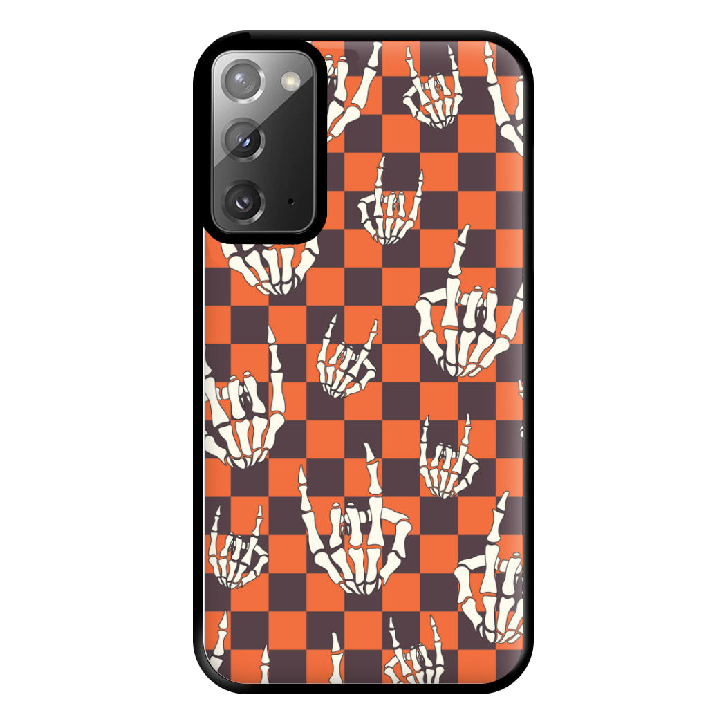 Rock On Skeleton Orange Phone Case for Galaxy Note 20 Ultra