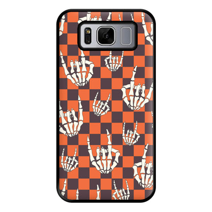 Rock On Skeleton Orange Phone Case for Galaxy S8 Plus