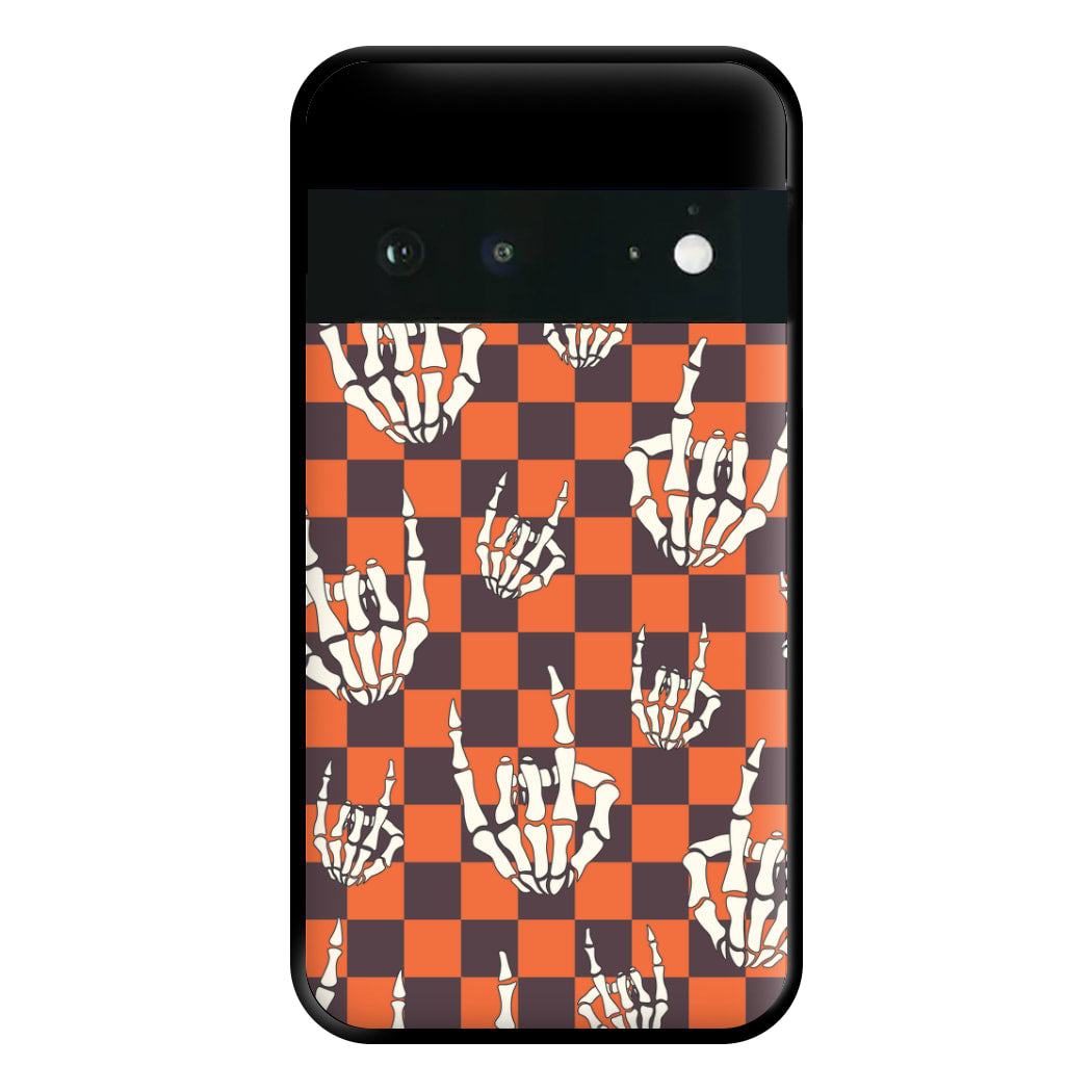 Rock On Skeleton Orange Phone Case for Google Pixel 6a