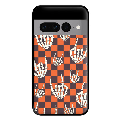 Rock On Skeleton Orange Phone Case for Google Pixel 7 Pro