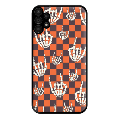 Rock On Skeleton Orange Phone Case for Galaxy A13