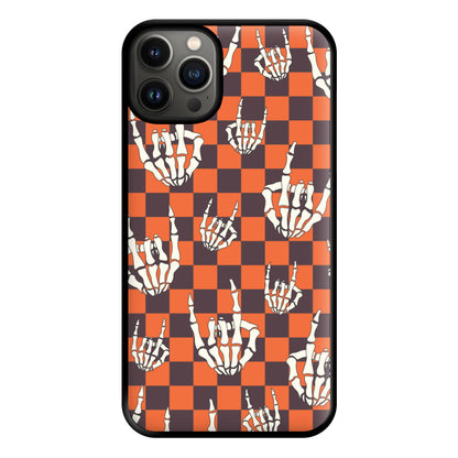 Rock On Skeleton Orange Phone Case for iPhone 13