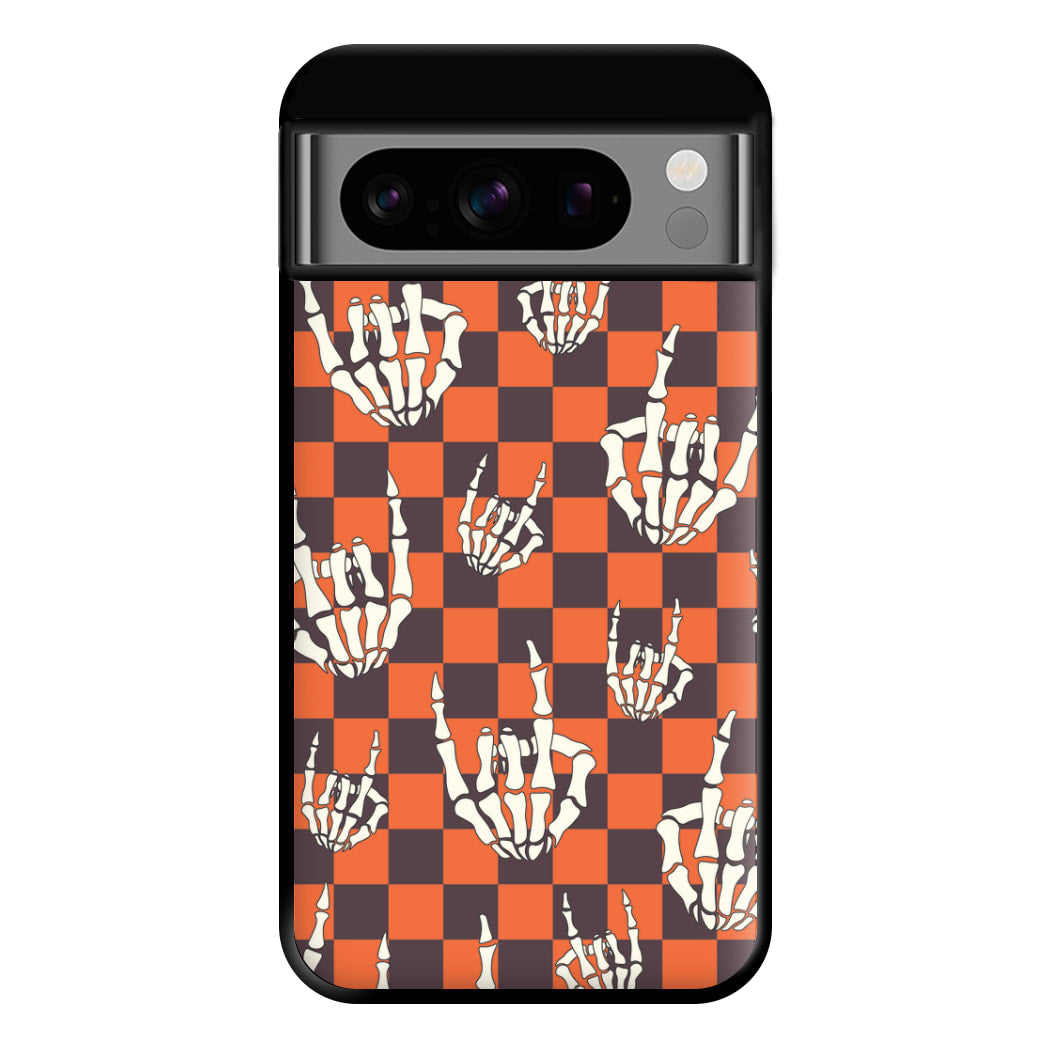 Rock On Skeleton Orange Phone Case for Google Pixel 8 Pro