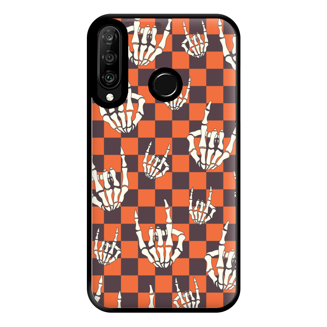 Rock On Skeleton Orange Phone Case for Huawei P30 Lite