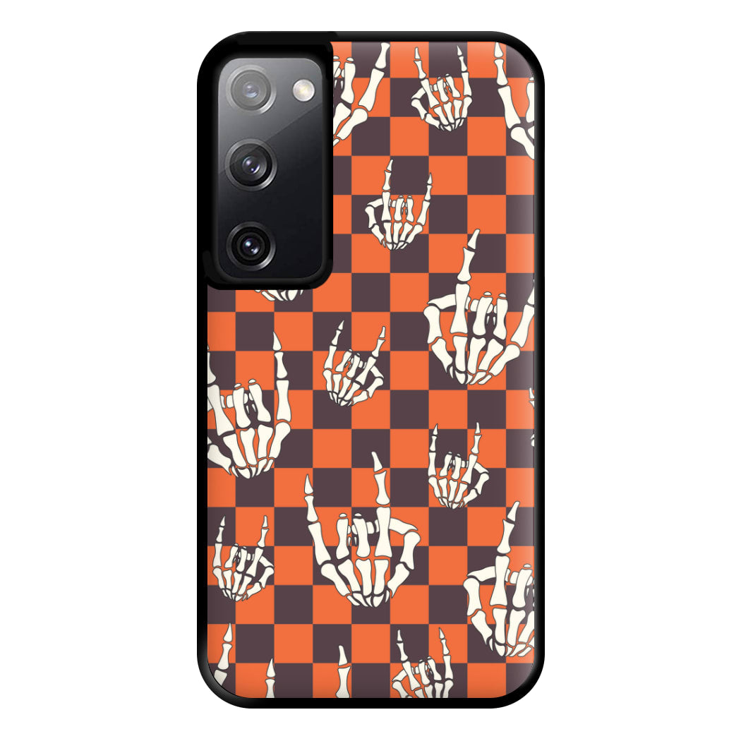 Rock On Skeleton Orange Phone Case for Galaxy S20