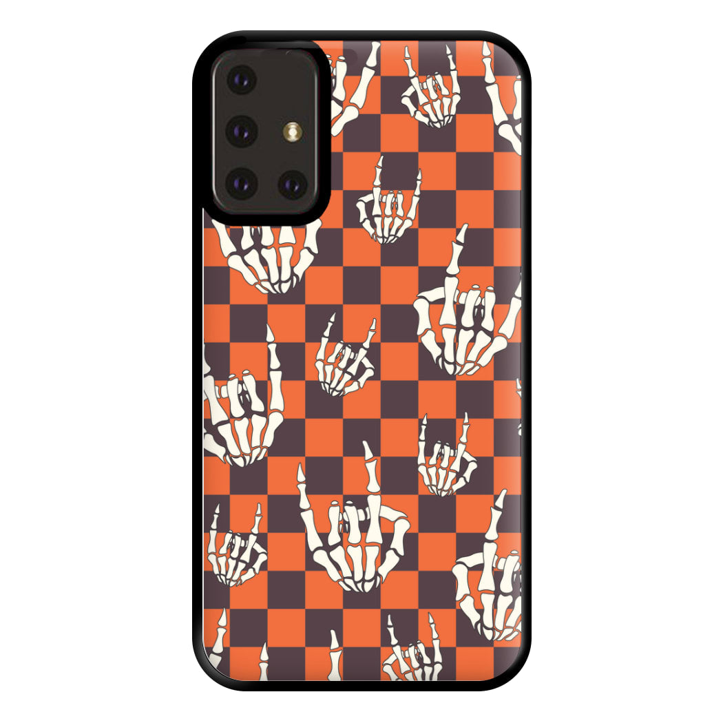 Rock On Skeleton Orange Phone Case for Galaxy A71