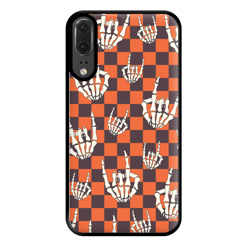 Rock On Skeleton Orange Phone Case for Huawei P20