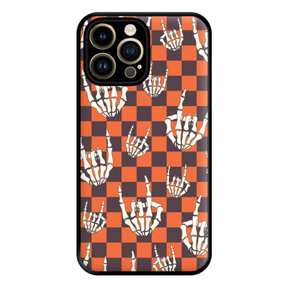 Rock On Skeleton Orange Phone Case for iPhone 14 Pro Max