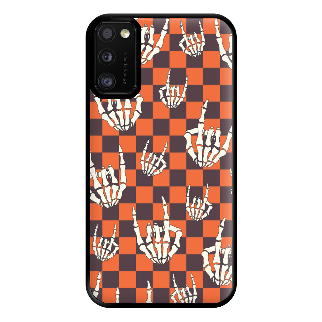 Rock On Skeleton Orange Phone Case for Galaxy A41