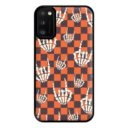 Rock On Skeleton Orange Phone Case for Galaxy A41