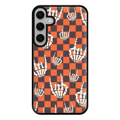 Rock On Skeleton Orange Phone Case for Galaxy S24FE