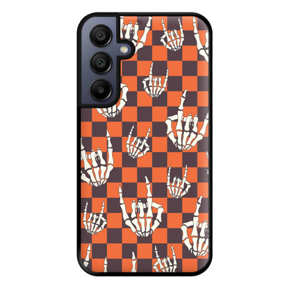 Rock On Skeleton Orange Phone Case for Galaxy A15