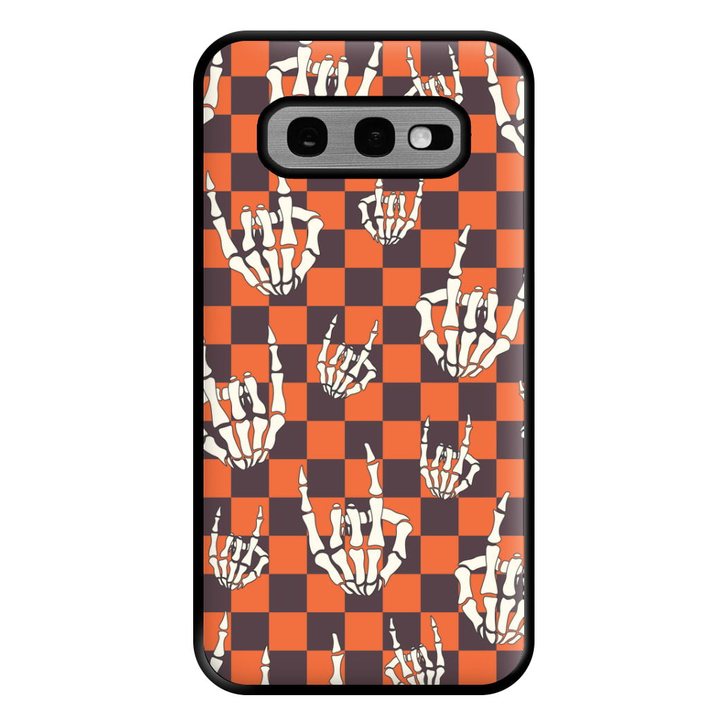 Rock On Skeleton Orange Phone Case for Galaxy S10e