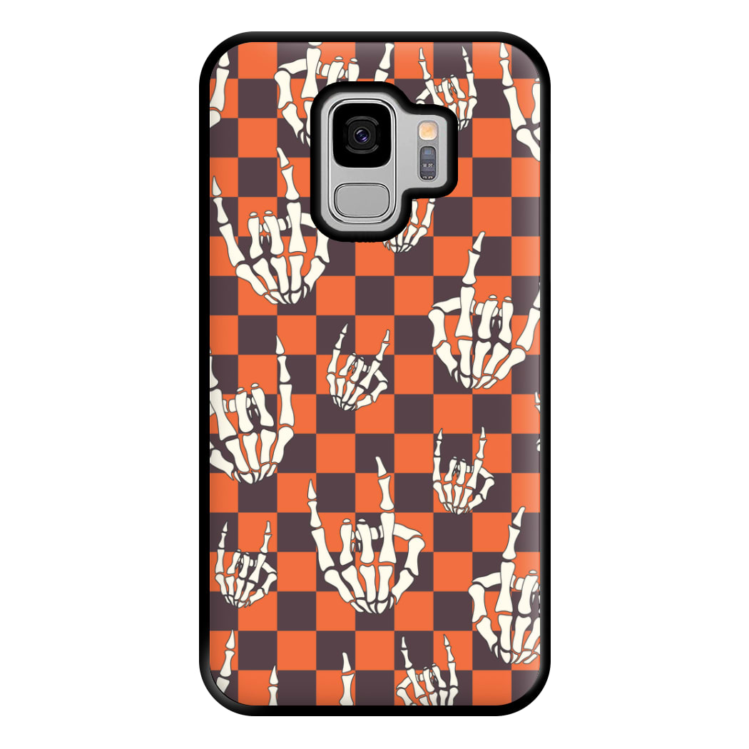 Rock On Skeleton Orange Phone Case for Galaxy S9 Plus