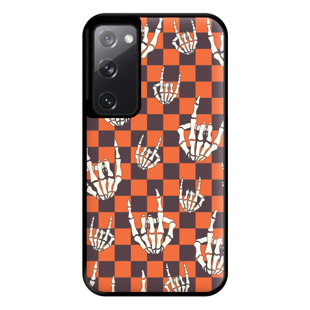 Rock On Skeleton Orange Phone Case for Galaxy S20FE