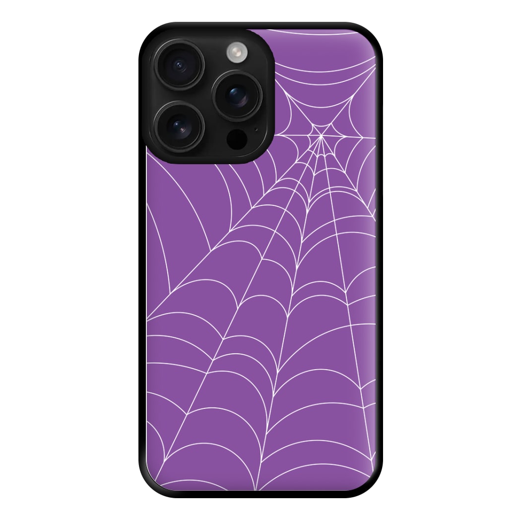 Purple Cobweb Pattern Phone Case