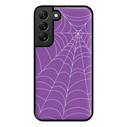 Purple Cobweb Pattern Phone Case for Galaxy S22 Plus