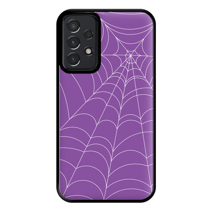 Purple Cobweb Pattern Phone Case for Galaxy A52 / A52s