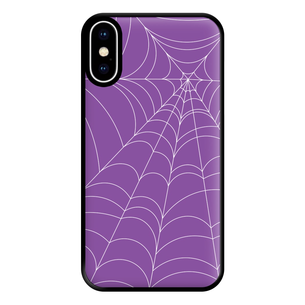 Purple Cobweb Pattern Phone Case for iPhone XS Max