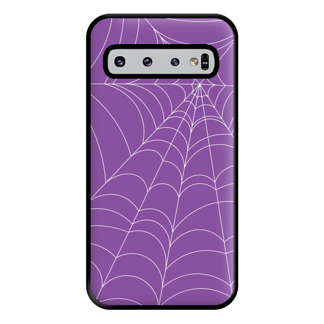 Purple Cobweb Pattern Phone Case for Galaxy S10 Plus