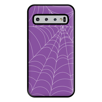 Purple Cobweb Pattern Phone Case for Galaxy S10 Plus