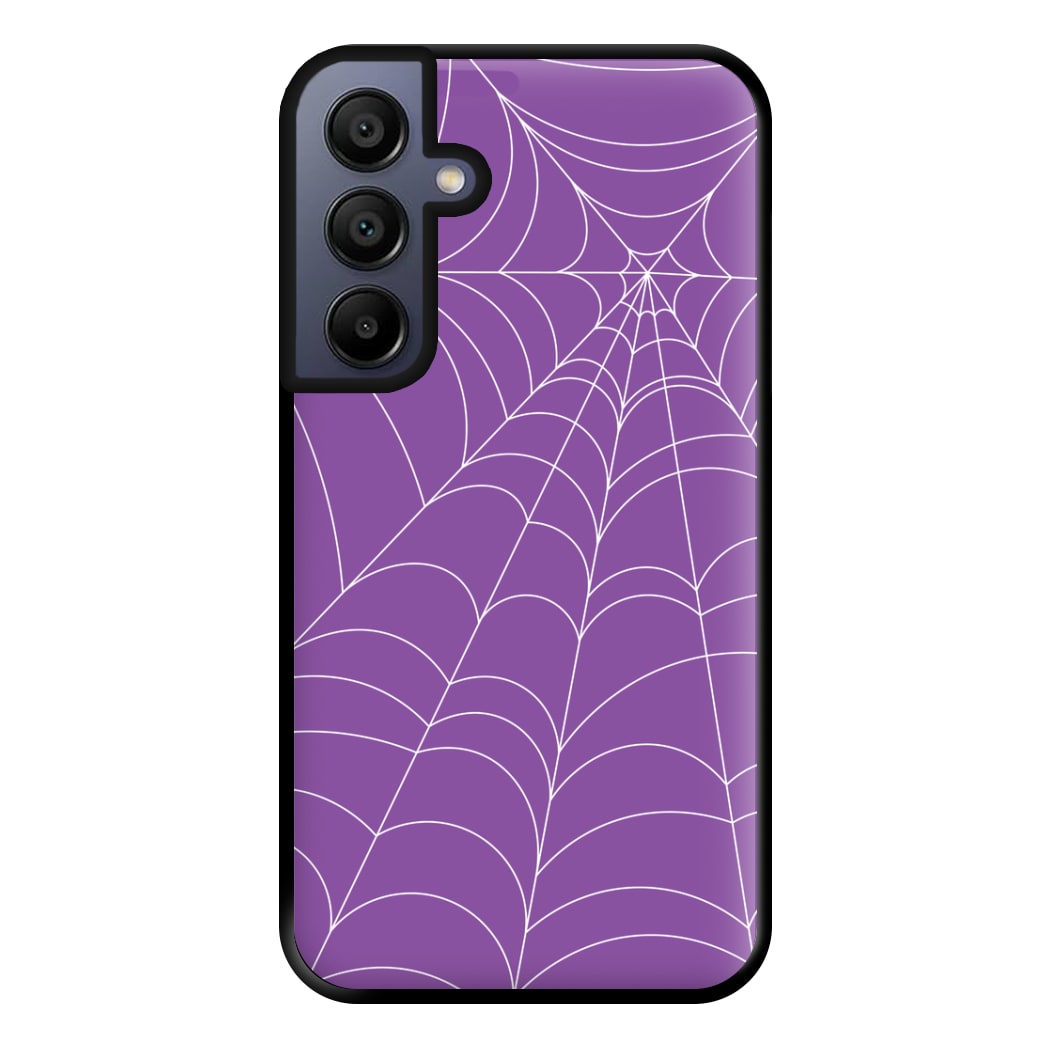 Purple Cobweb Pattern Phone Case for Galaxy A15