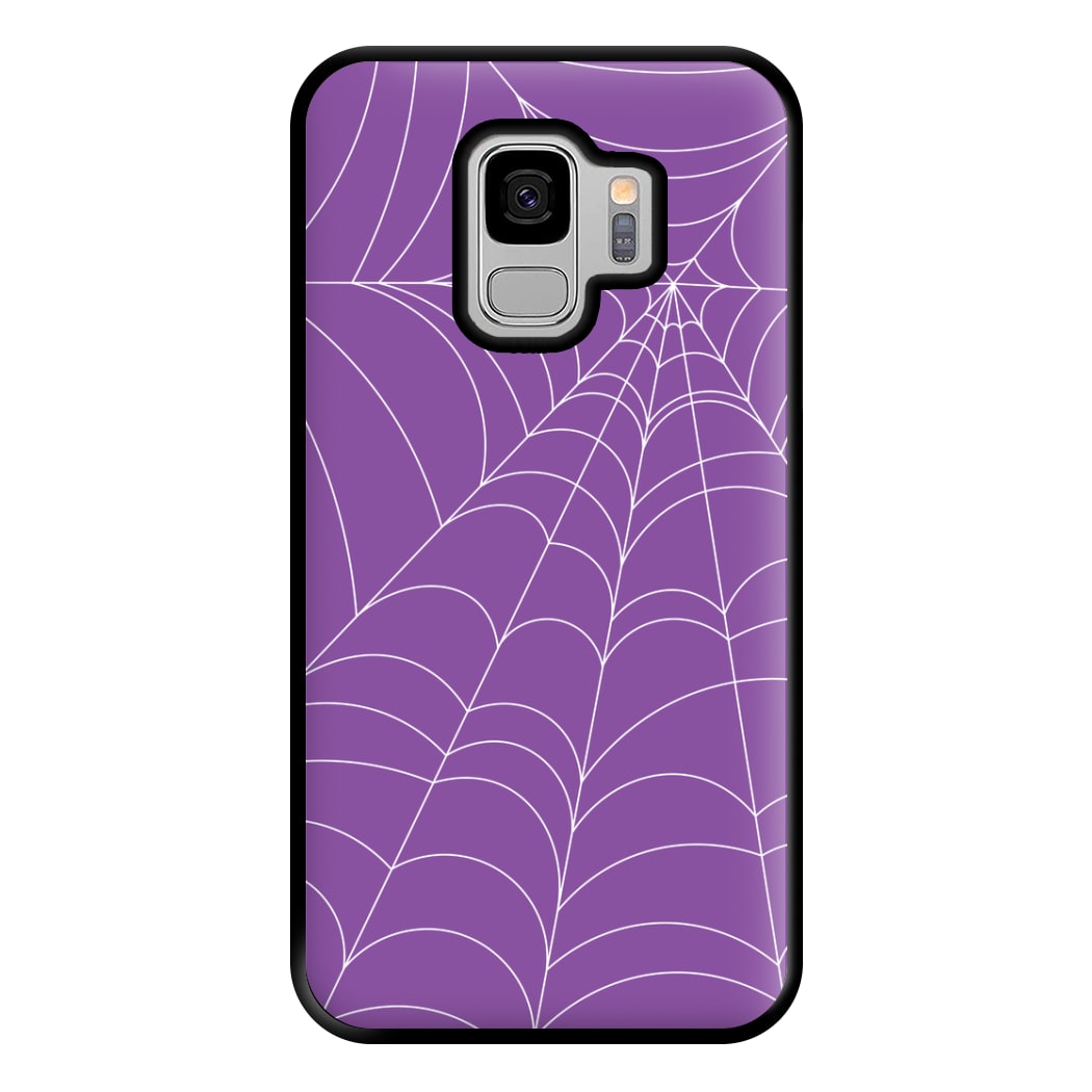 Purple Cobweb Pattern Phone Case for Galaxy S9 Plus