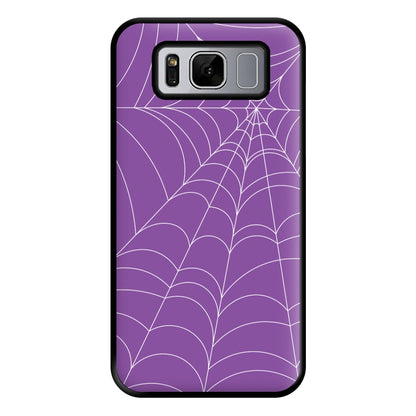 Purple Cobweb Pattern Phone Case for Galaxy S8 Plus