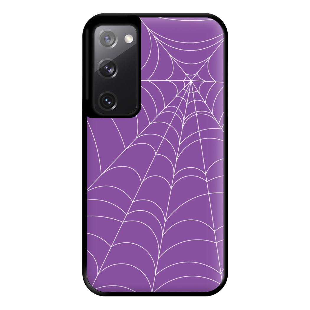 Purple Cobweb Pattern Phone Case for Galaxy S20FE