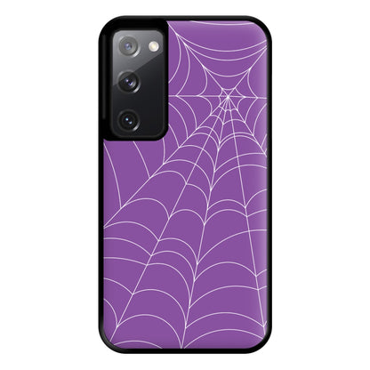 Purple Cobweb Pattern Phone Case for Galaxy S20FE