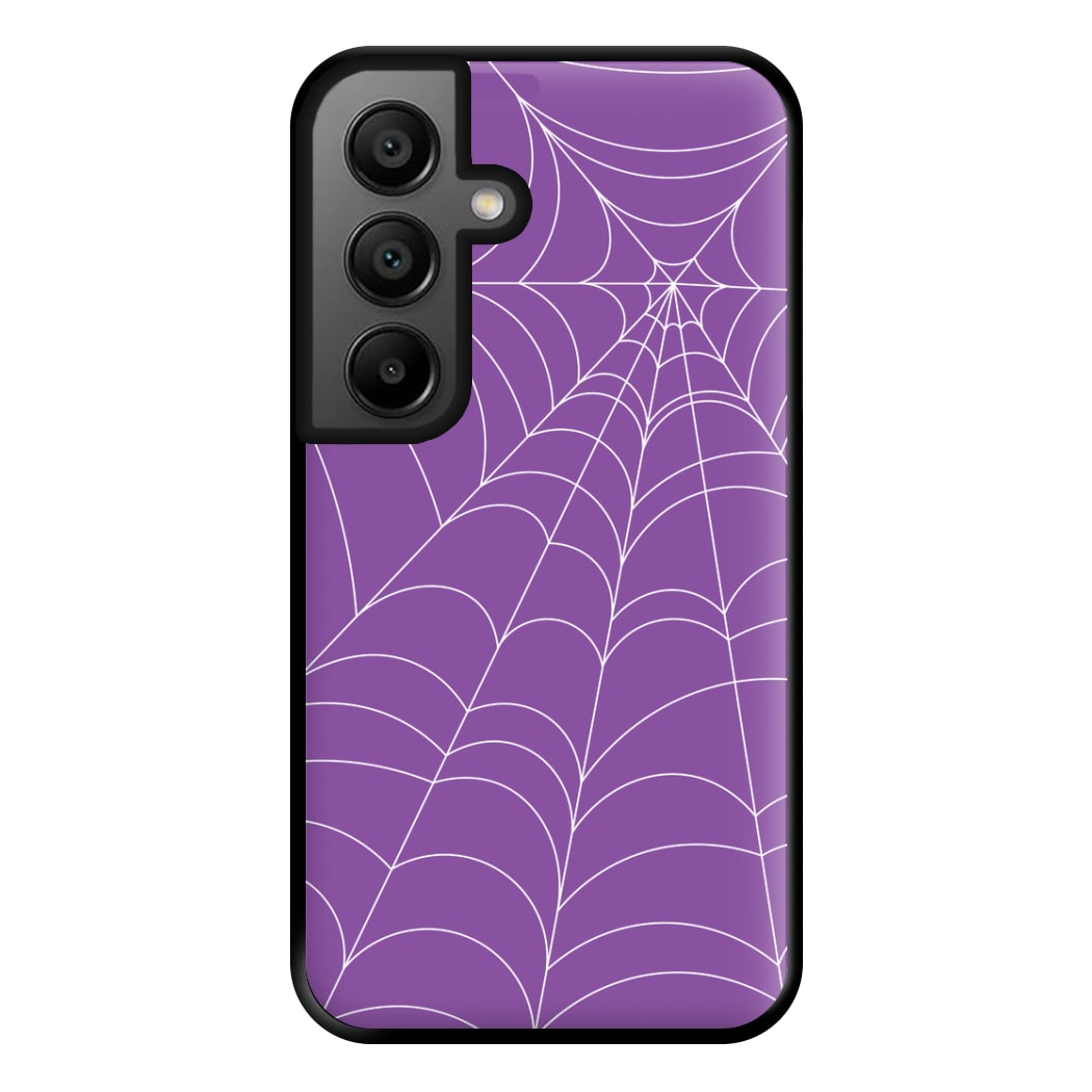 Purple Cobweb Pattern Phone Case for Google Pixel 8