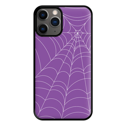 Purple Cobweb Pattern Phone Case for iPhone 12 Pro Max