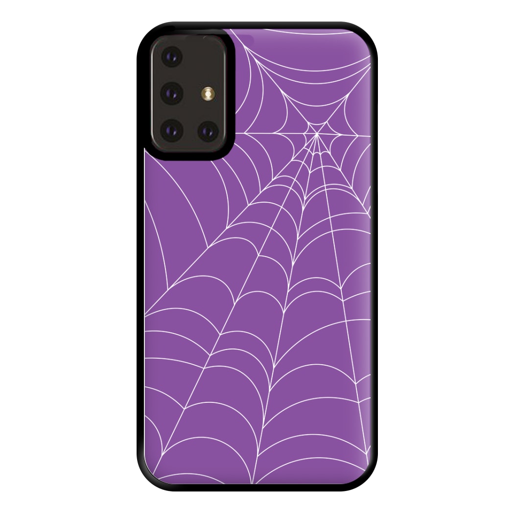 Purple Cobweb Pattern Phone Case for Galaxy A71