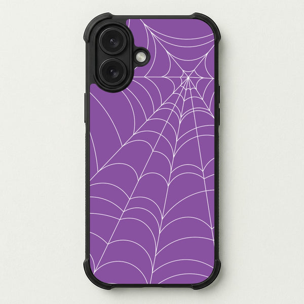 Purple Cobweb Pattern Phone Case — Bumper case