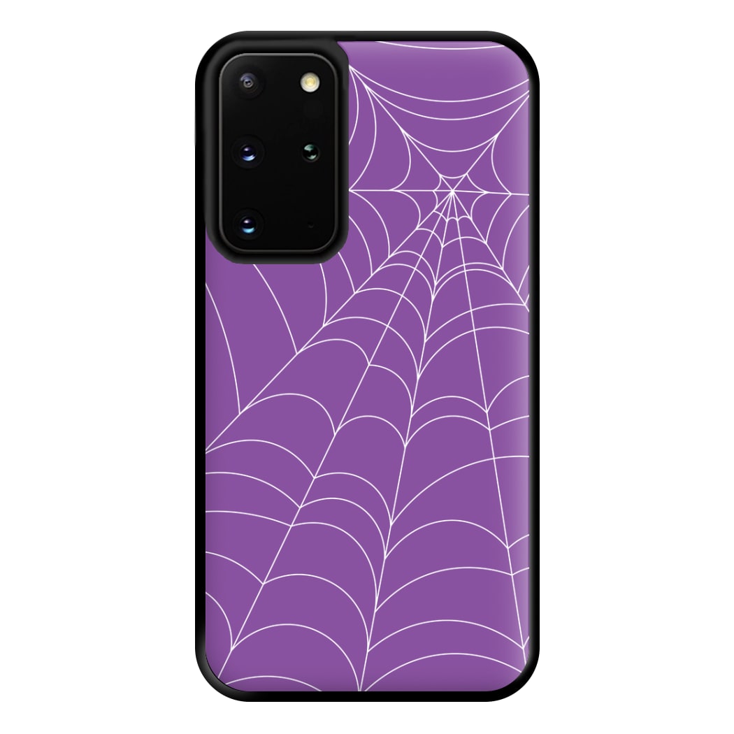 Purple Cobweb Pattern Phone Case for Galaxy S20 Plus