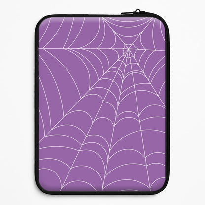 Purple Cobweb Pattern Universal Laptop Sleeve