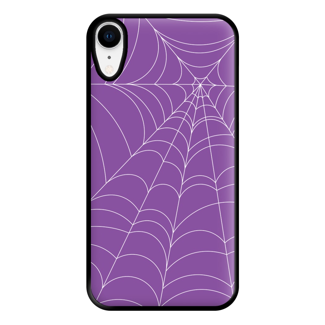 Purple Cobweb Pattern Phone Case for iPhone XR