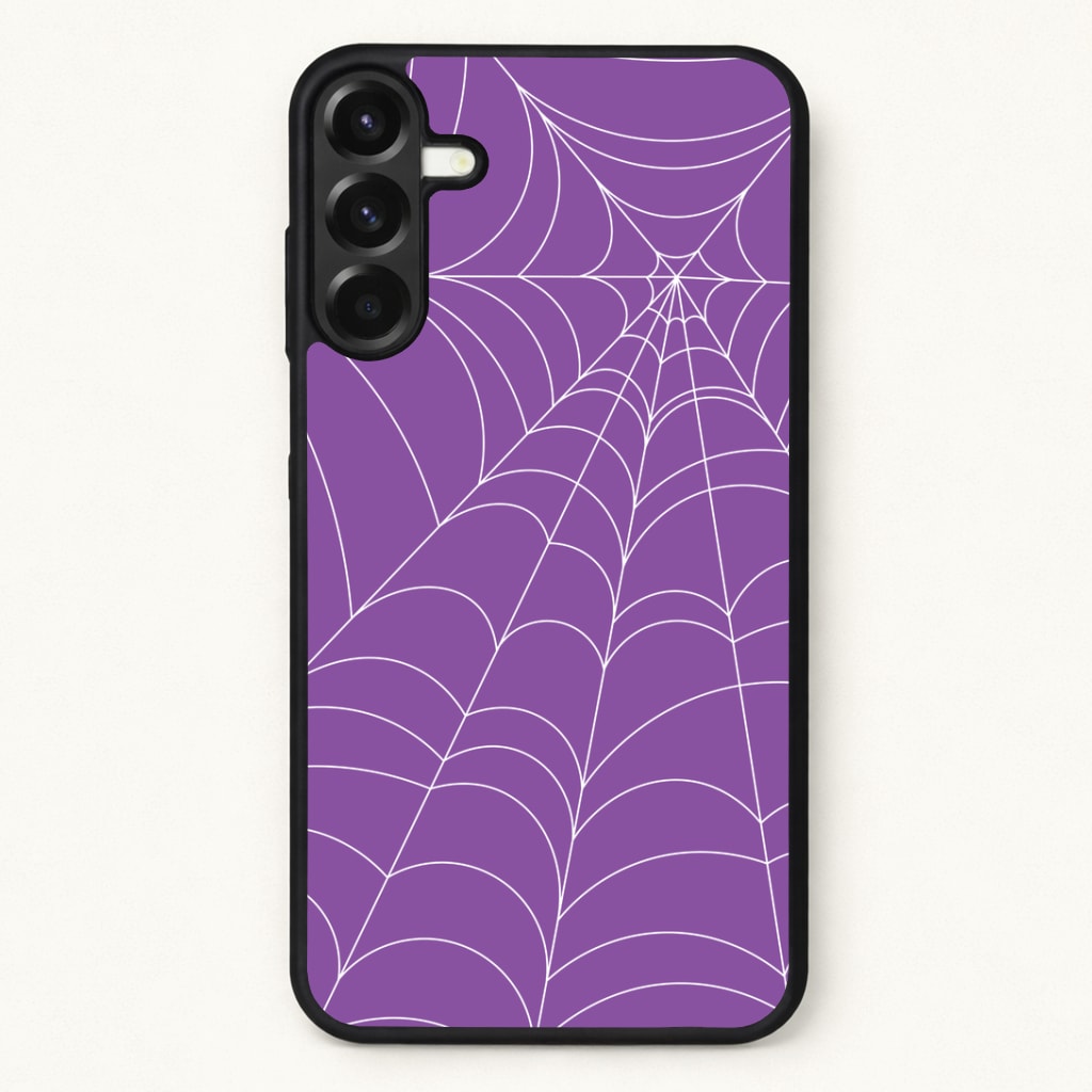 Purple Cobweb Pattern Phone Case for Galaxy A37