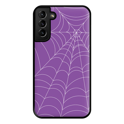 Purple Cobweb Pattern Phone Case for Galaxy S21 Plus