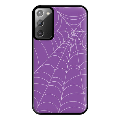 Purple Cobweb Pattern Phone Case for Galaxy Note 20 Ultra