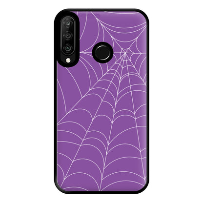 Purple Cobweb Pattern Phone Case for Huawei P30 Lite