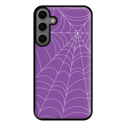 Purple Cobweb Pattern Phone Case for Galaxy S23FE