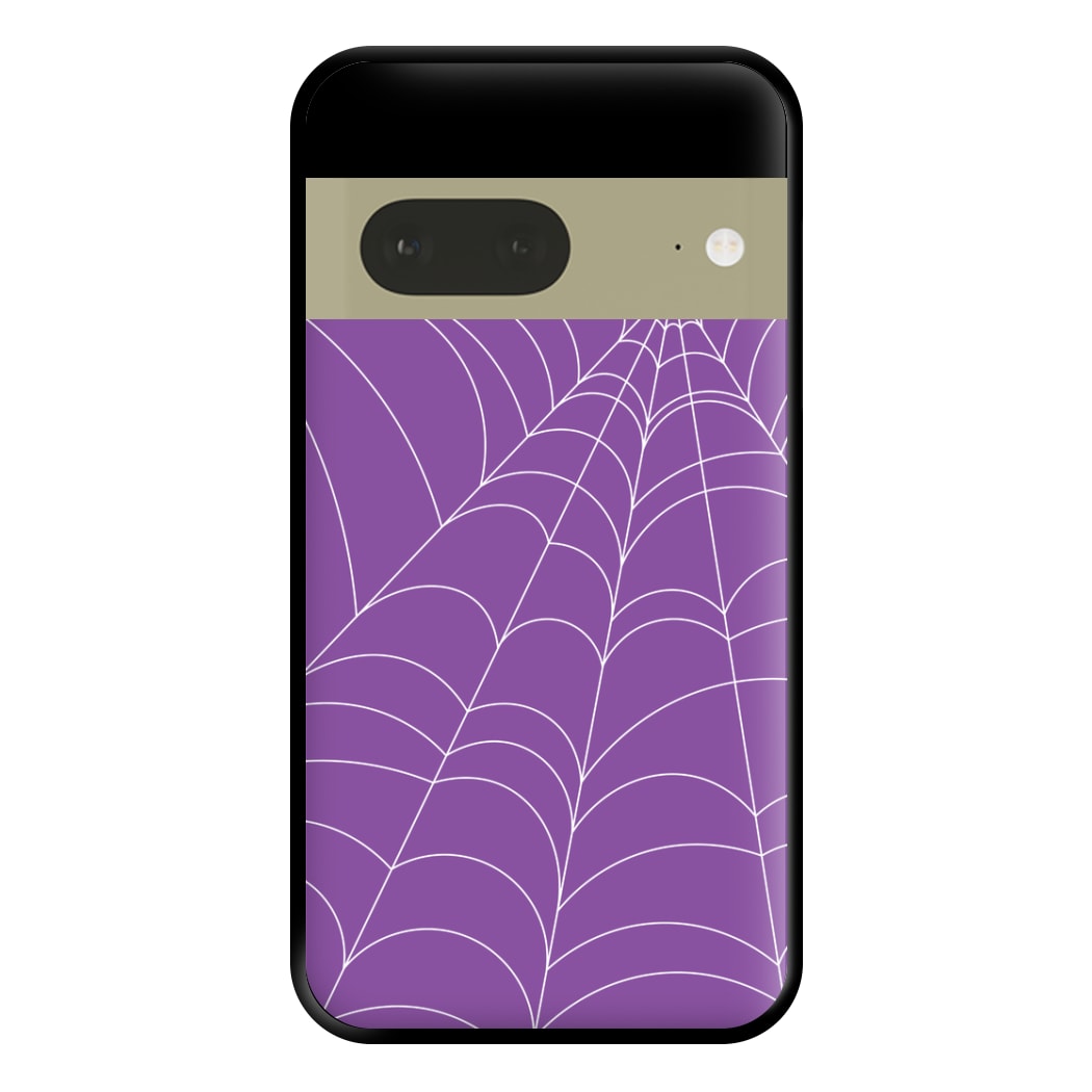 Purple Cobweb Pattern Phone Case for Google Pixel 7a