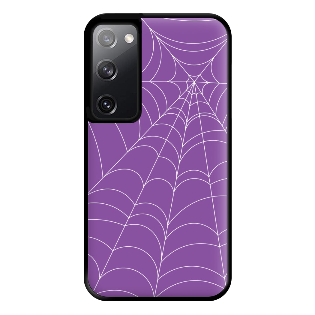 Purple Cobweb Pattern Phone Case for Galaxy S20