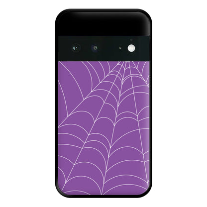 Purple Cobweb Pattern Phone Case for Google Pixel 6a